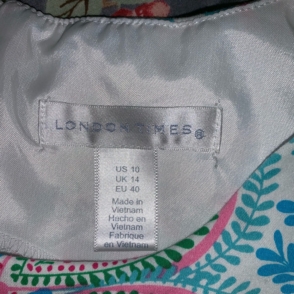 Pastel floral print sleeveless dress - Picture 4 of 4